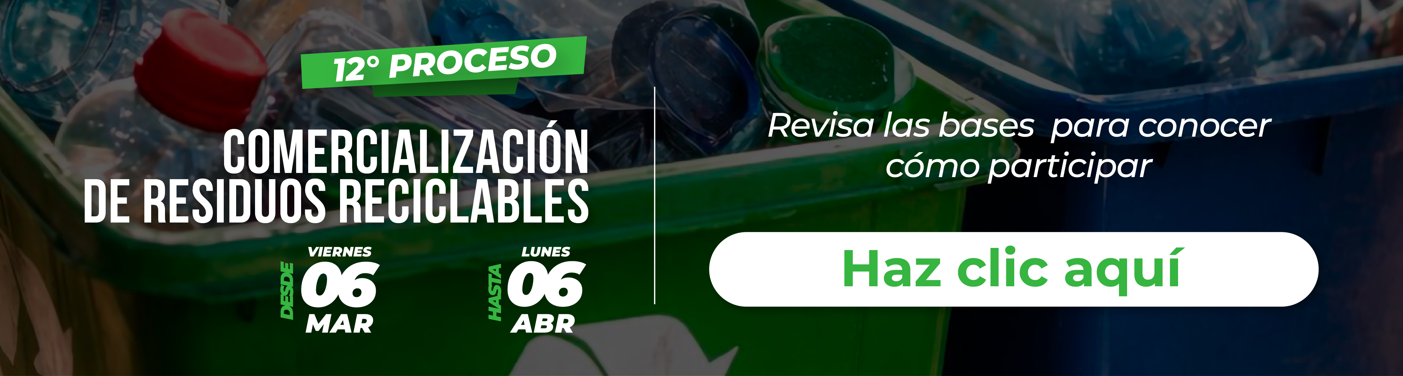 CONVOCATORIA DE COMERCIALIZACIÓN DE MATERIALES FACTIBLES DE RECICLAR I. MUNICIPALIDAD DE CASABLANCA