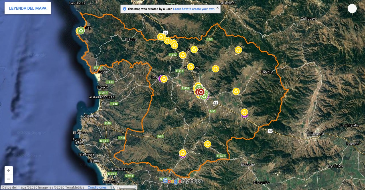 Mapa reciclaje